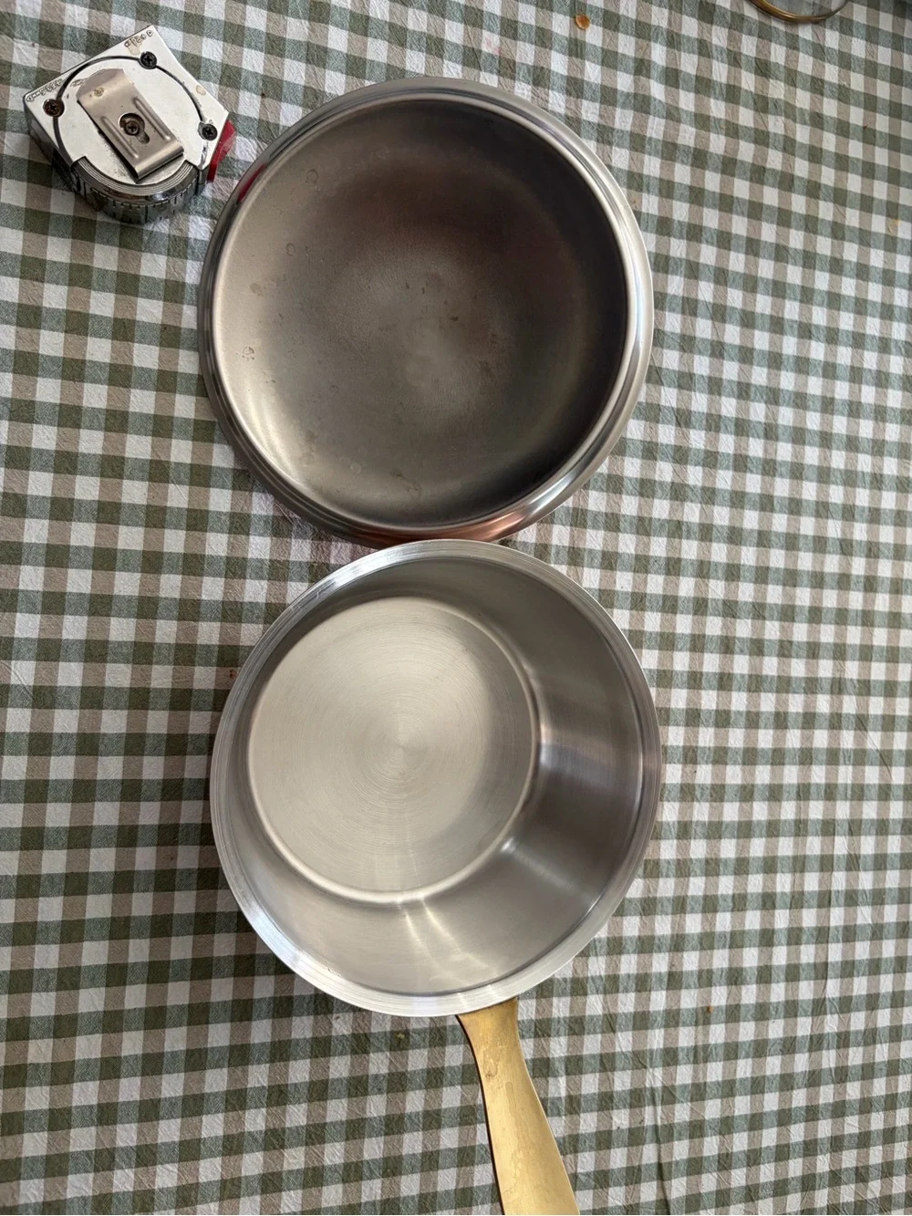 Copper-Finish Saucepan with Brass Handle - Copper Color - Spartan